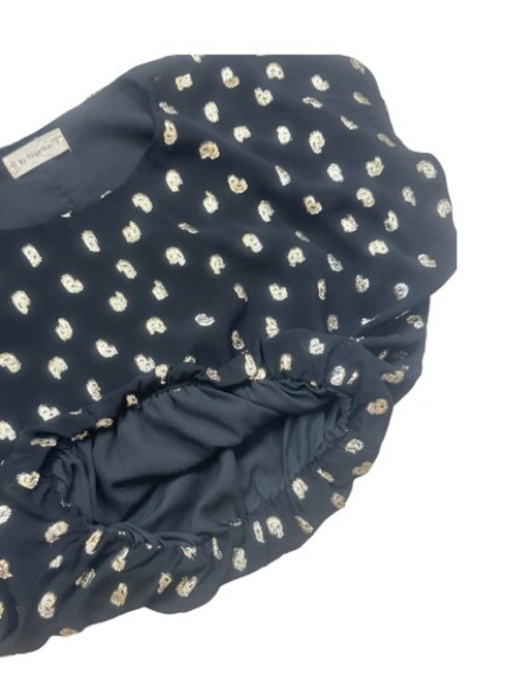 BY TOGETHER BOUTIQUE crop bubble shirred blouse women’s size small - Picture 7 of 12